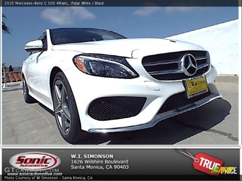 Polar White / Black 2015 Mercedes-Benz C 300 4Matic