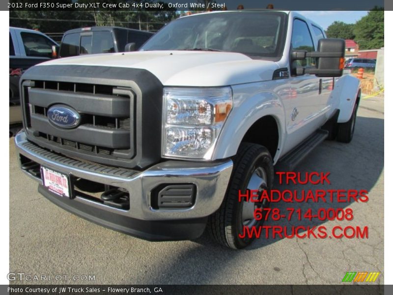 Oxford White / Steel 2012 Ford F350 Super Duty XLT Crew Cab 4x4 Dually