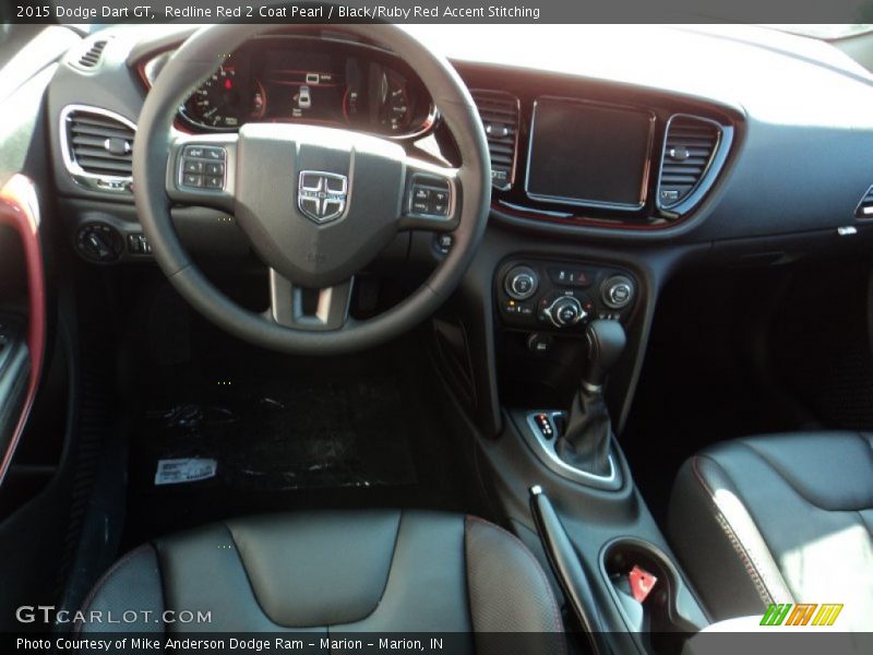 Redline Red 2 Coat Pearl / Black/Ruby Red Accent Stitching 2015 Dodge Dart GT