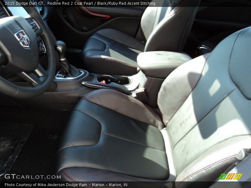 Redline Red 2 Coat Pearl / Black/Ruby Red Accent Stitching 2015 Dodge Dart GT