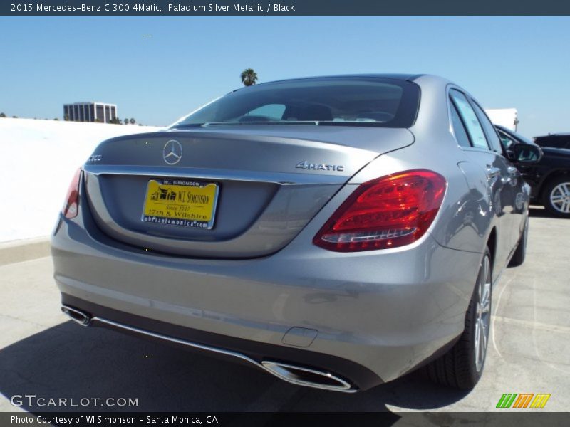 Paladium Silver Metallic / Black 2015 Mercedes-Benz C 300 4Matic