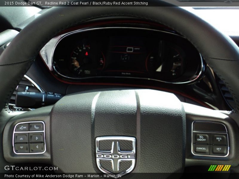 Redline Red 2 Coat Pearl / Black/Ruby Red Accent Stitching 2015 Dodge Dart GT