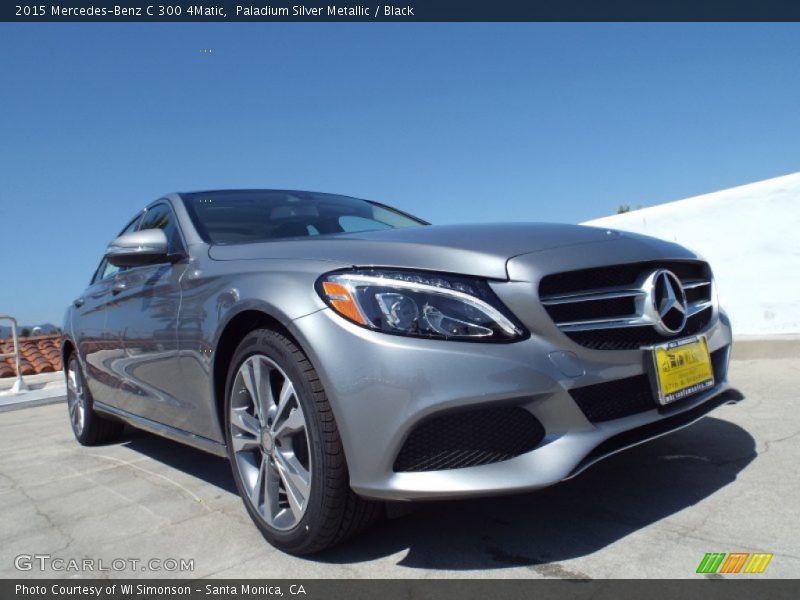 Paladium Silver Metallic / Black 2015 Mercedes-Benz C 300 4Matic