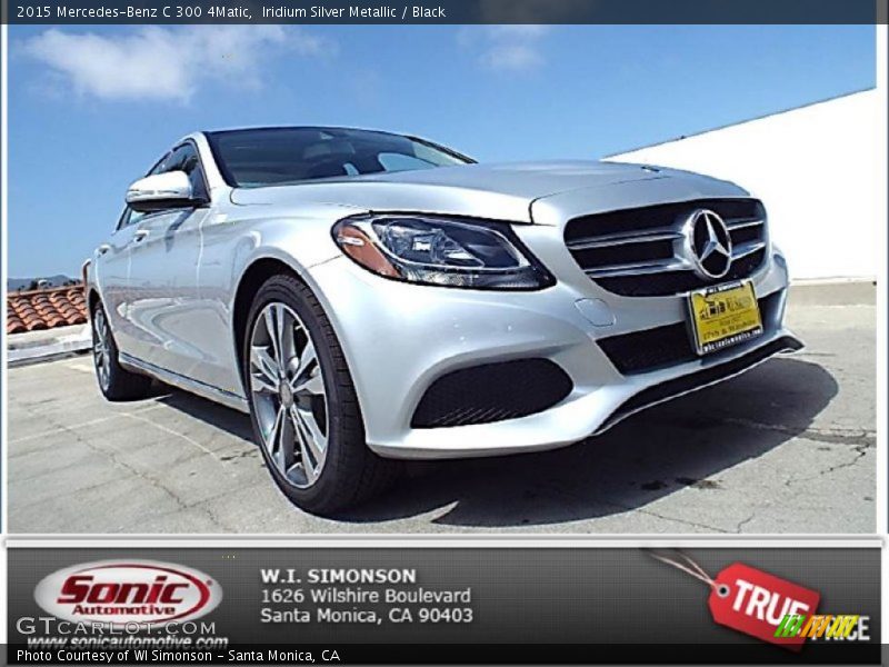 Iridium Silver Metallic / Black 2015 Mercedes-Benz C 300 4Matic