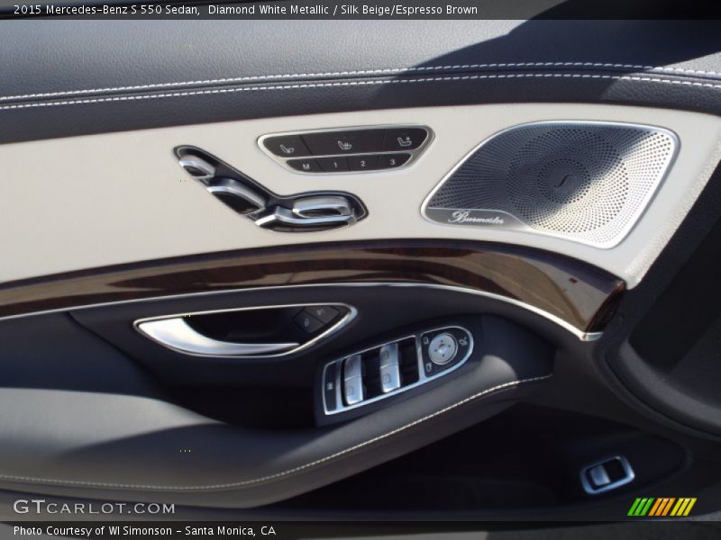 Diamond White Metallic / Silk Beige/Espresso Brown 2015 Mercedes-Benz S 550 Sedan