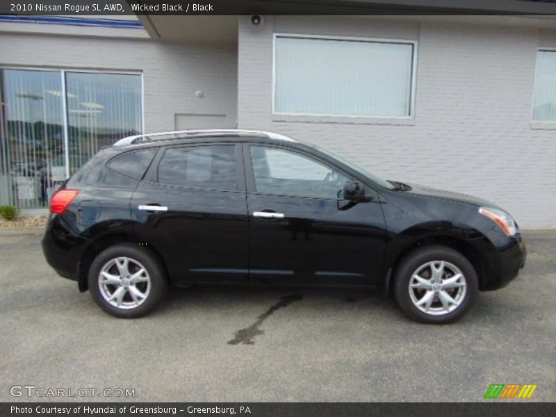Wicked Black / Black 2010 Nissan Rogue SL AWD