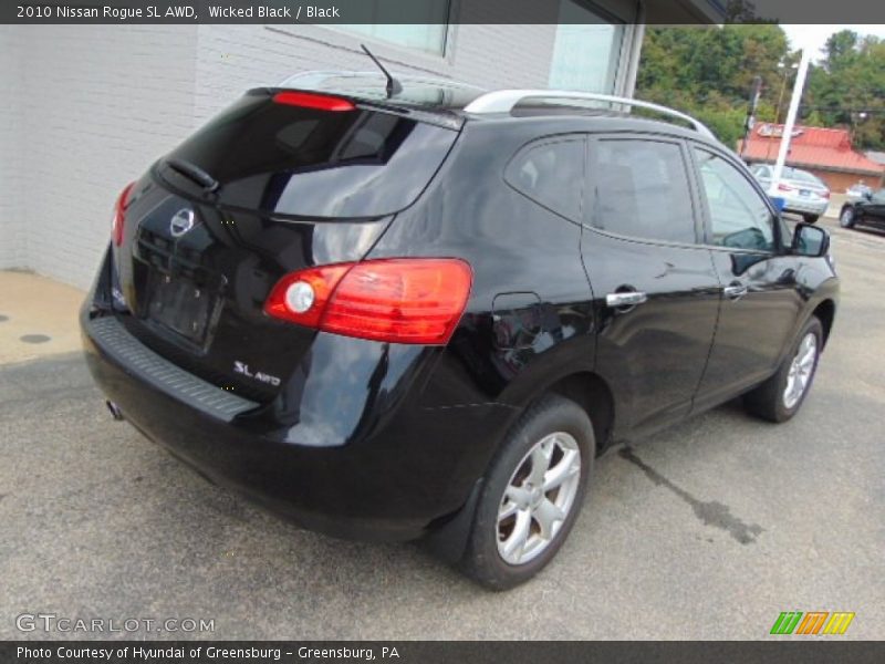 Wicked Black / Black 2010 Nissan Rogue SL AWD