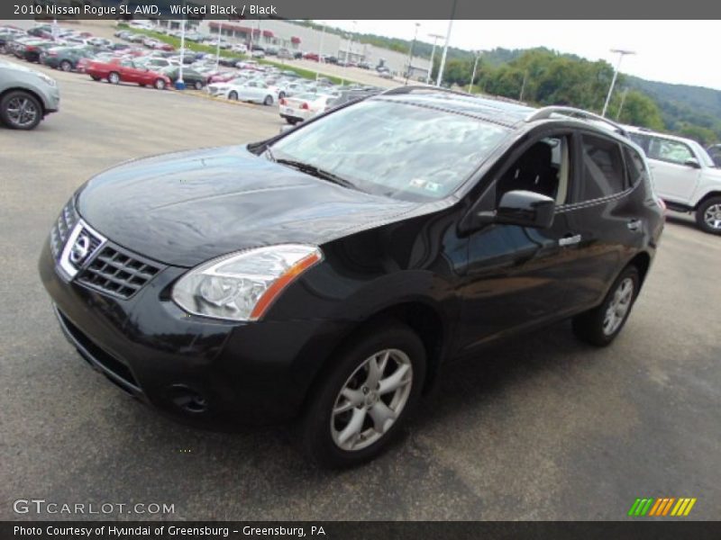 Wicked Black / Black 2010 Nissan Rogue SL AWD