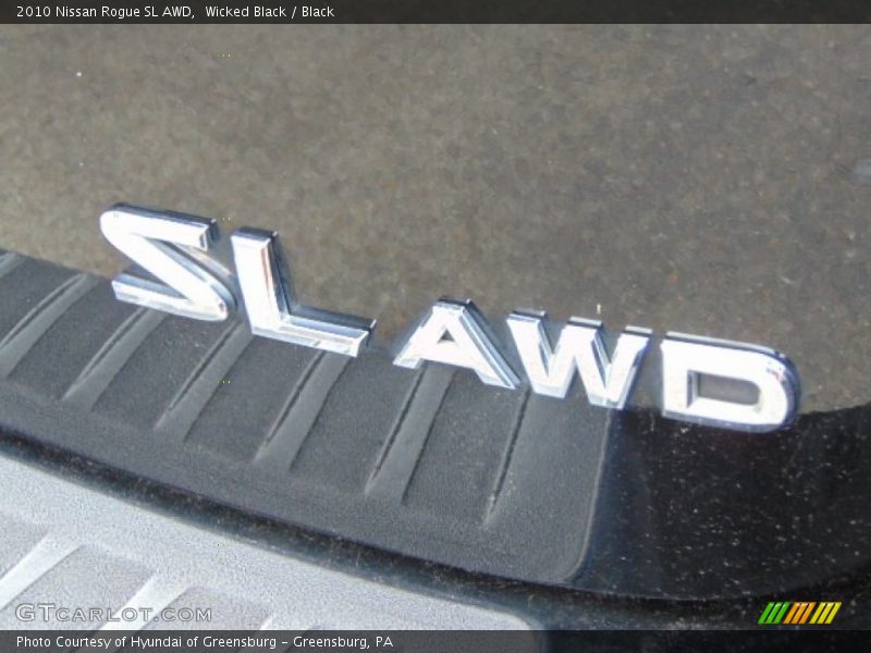 Wicked Black / Black 2010 Nissan Rogue SL AWD