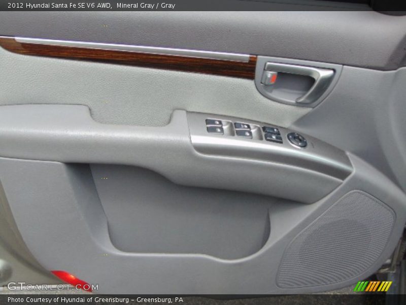 Mineral Gray / Gray 2012 Hyundai Santa Fe SE V6 AWD