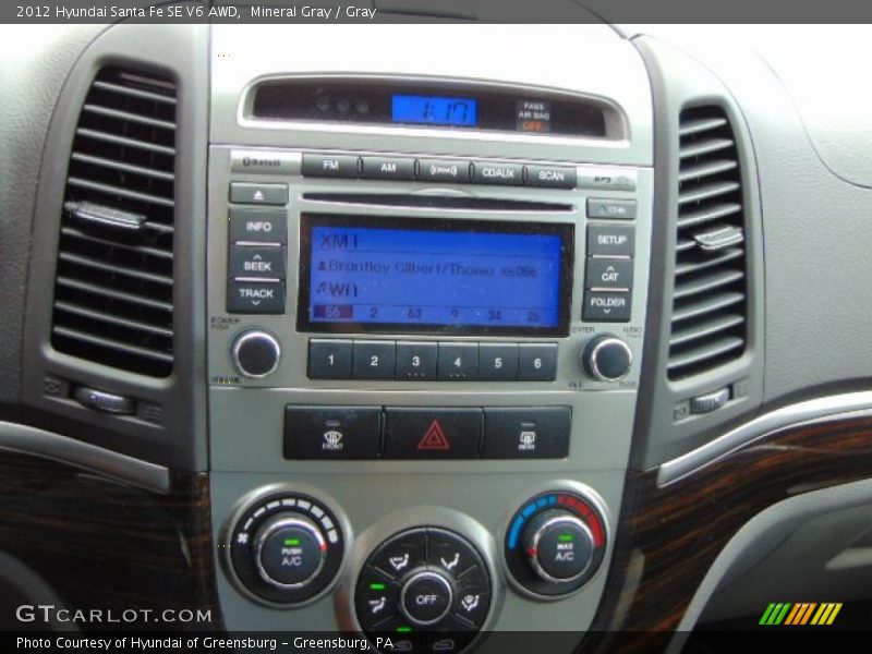 Mineral Gray / Gray 2012 Hyundai Santa Fe SE V6 AWD
