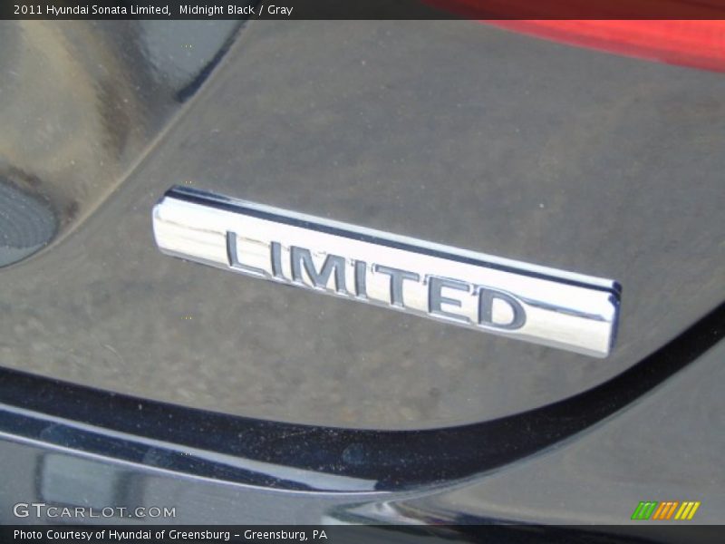 Midnight Black / Gray 2011 Hyundai Sonata Limited