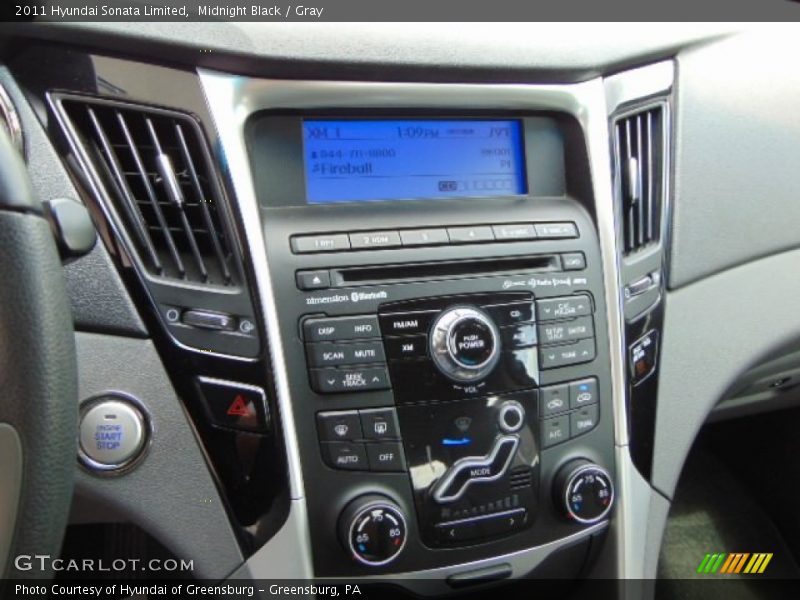 Midnight Black / Gray 2011 Hyundai Sonata Limited