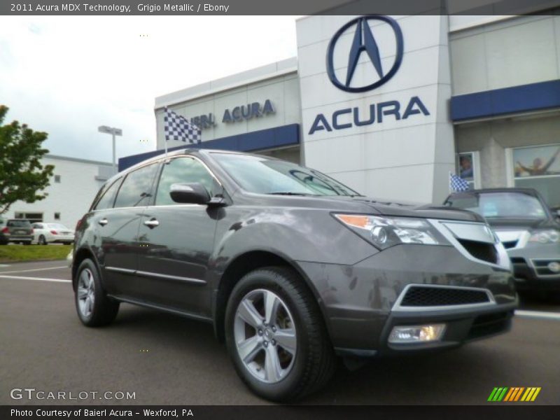 Grigio Metallic / Ebony 2011 Acura MDX Technology