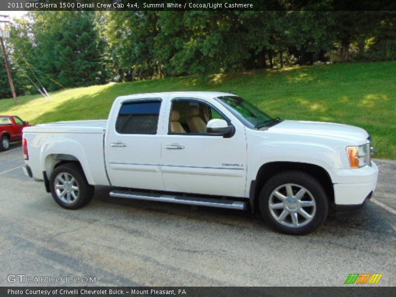 Summit White / Cocoa/Light Cashmere 2011 GMC Sierra 1500 Denali Crew Cab 4x4
