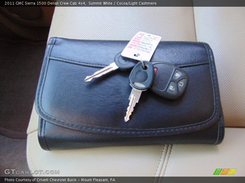 Summit White / Cocoa/Light Cashmere 2011 GMC Sierra 1500 Denali Crew Cab 4x4