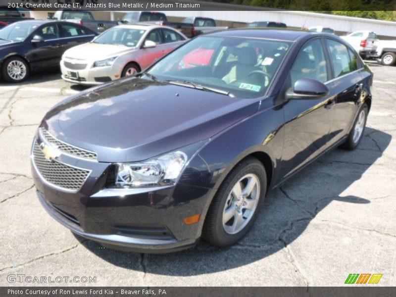 Atlantis Blue Metallic / Medium Titanium 2014 Chevrolet Cruze LT