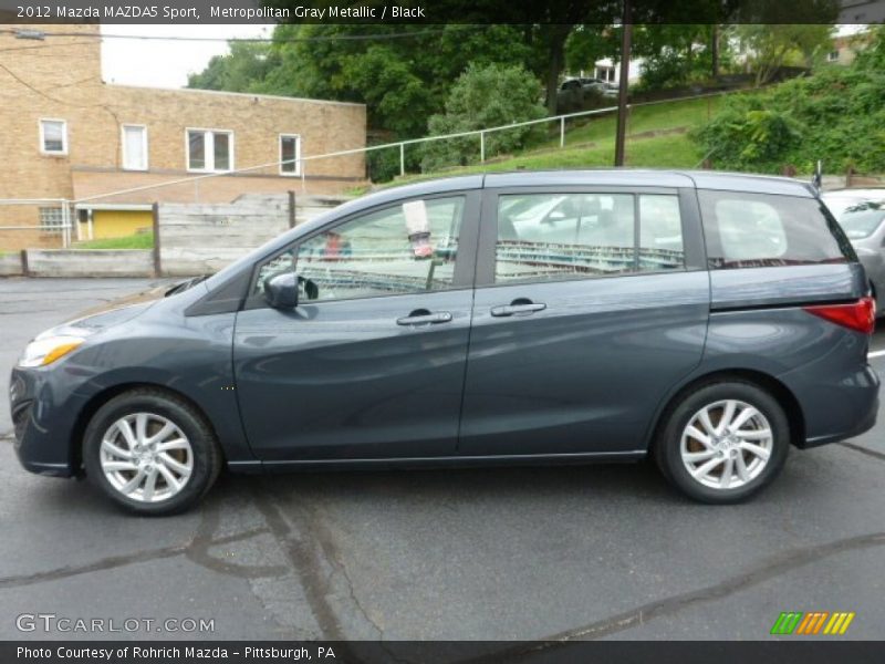 Metropolitan Gray Metallic / Black 2012 Mazda MAZDA5 Sport