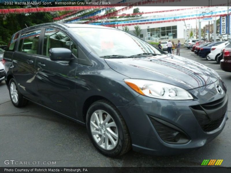 Metropolitan Gray Metallic / Black 2012 Mazda MAZDA5 Sport