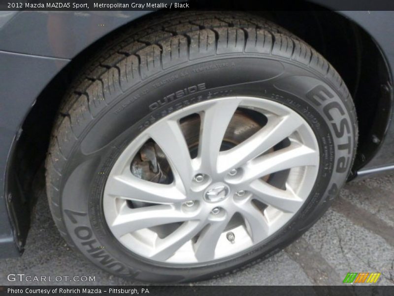 Metropolitan Gray Metallic / Black 2012 Mazda MAZDA5 Sport