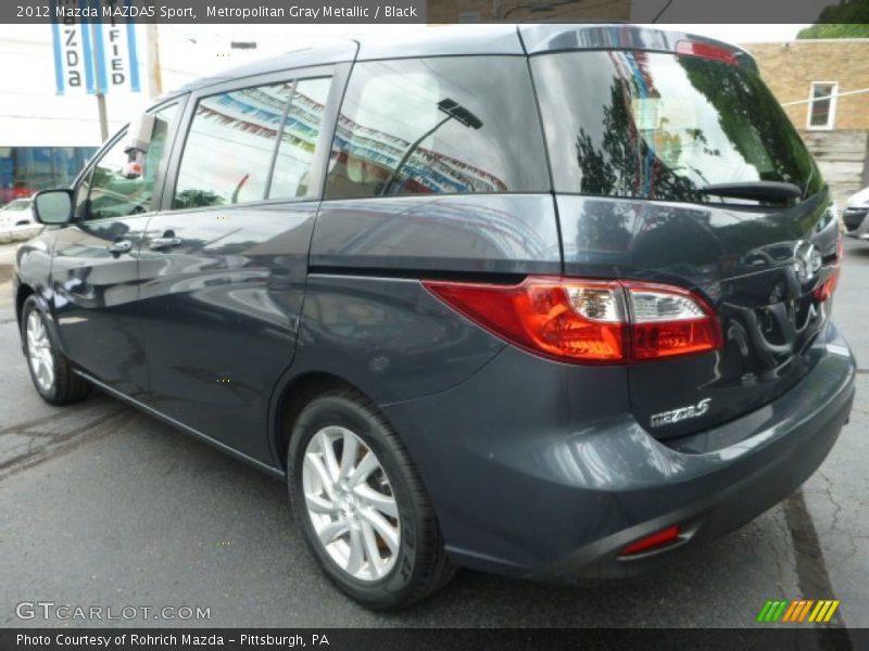 Metropolitan Gray Metallic / Black 2012 Mazda MAZDA5 Sport