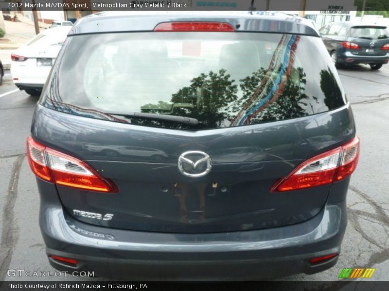 Metropolitan Gray Metallic / Black 2012 Mazda MAZDA5 Sport