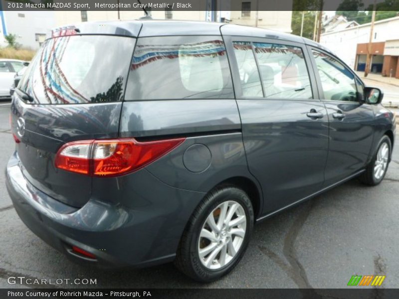 Metropolitan Gray Metallic / Black 2012 Mazda MAZDA5 Sport