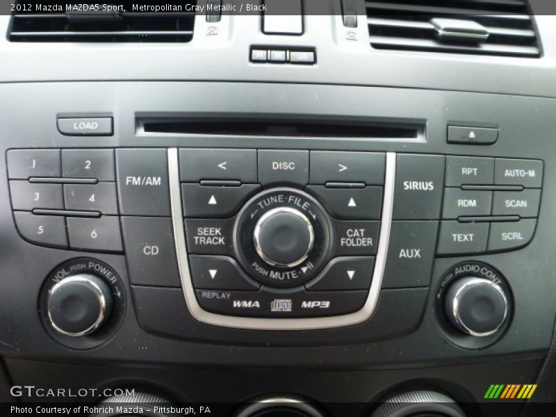 Metropolitan Gray Metallic / Black 2012 Mazda MAZDA5 Sport