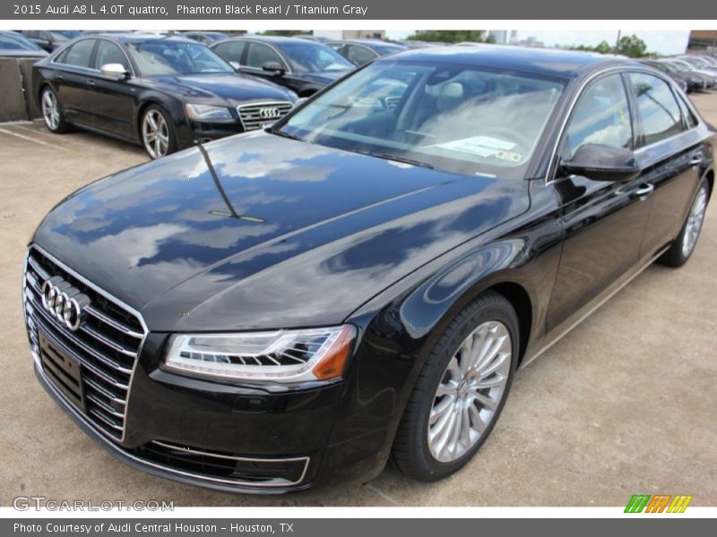 Phantom Black Pearl / Titanium Gray 2015 Audi A8 L 4.0T quattro