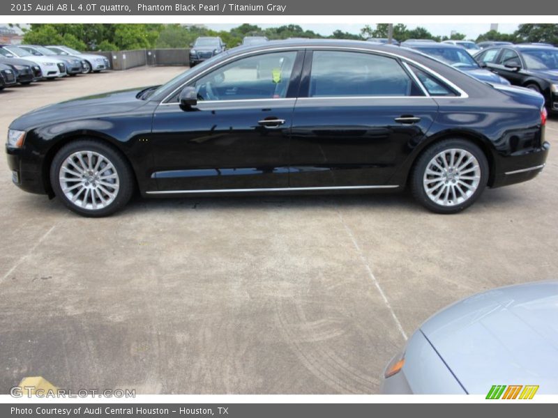 Phantom Black Pearl / Titanium Gray 2015 Audi A8 L 4.0T quattro