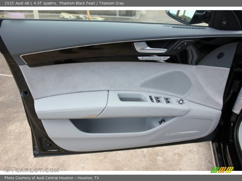 Phantom Black Pearl / Titanium Gray 2015 Audi A8 L 4.0T quattro