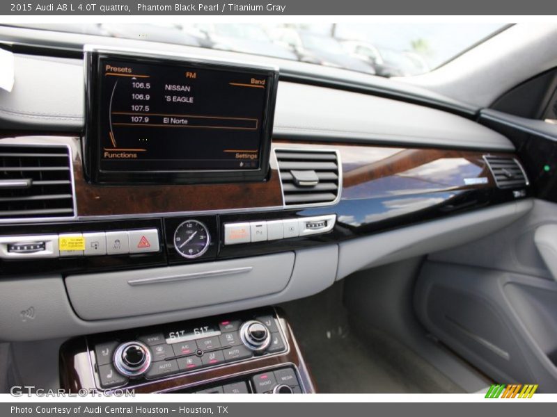 Phantom Black Pearl / Titanium Gray 2015 Audi A8 L 4.0T quattro
