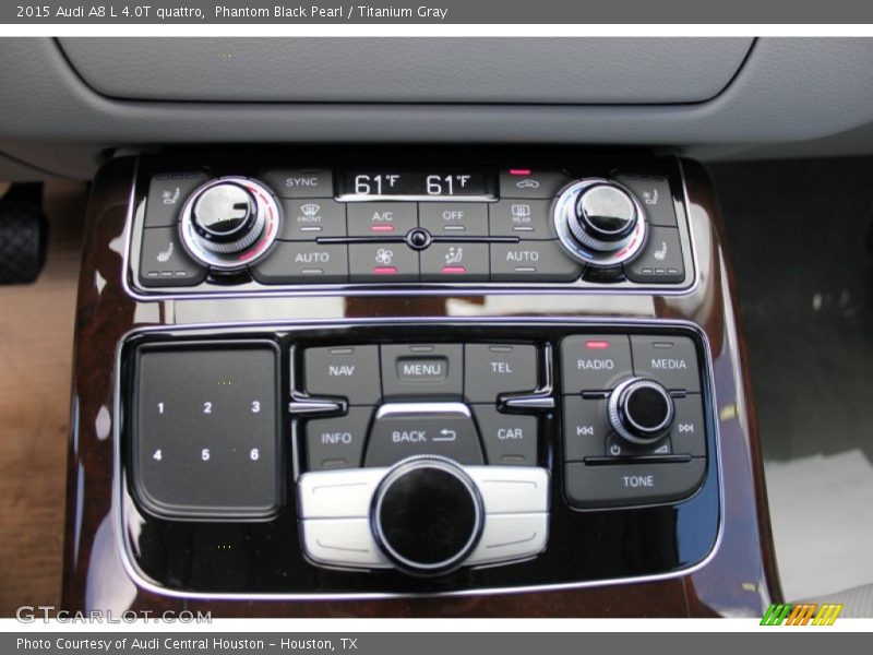 Phantom Black Pearl / Titanium Gray 2015 Audi A8 L 4.0T quattro