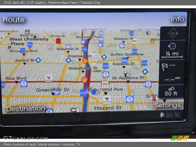 Phantom Black Pearl / Titanium Gray 2015 Audi A8 L 4.0T quattro