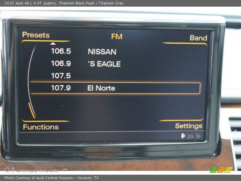 Phantom Black Pearl / Titanium Gray 2015 Audi A8 L 4.0T quattro