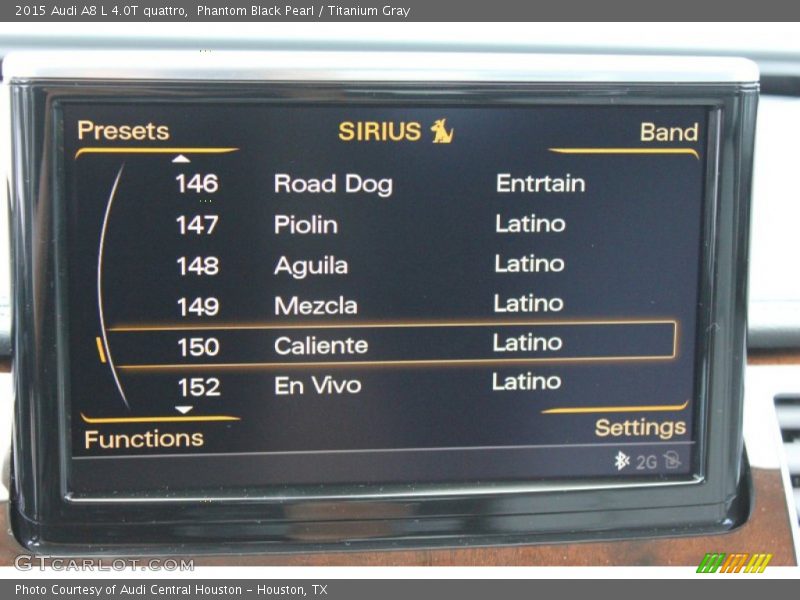 Phantom Black Pearl / Titanium Gray 2015 Audi A8 L 4.0T quattro