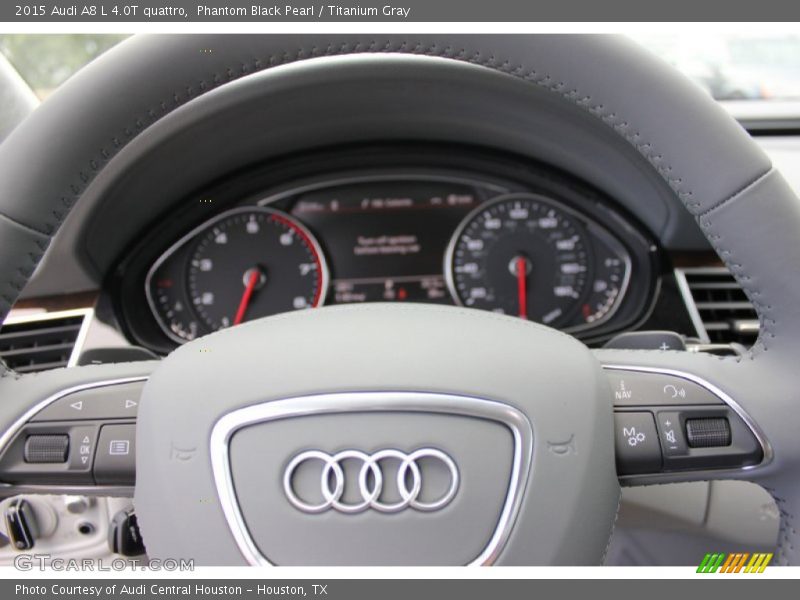 Phantom Black Pearl / Titanium Gray 2015 Audi A8 L 4.0T quattro