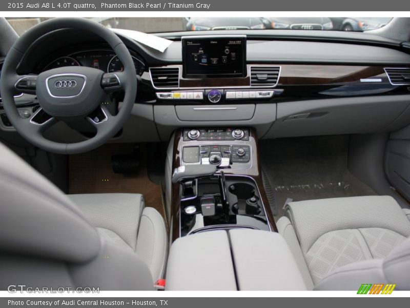 Phantom Black Pearl / Titanium Gray 2015 Audi A8 L 4.0T quattro
