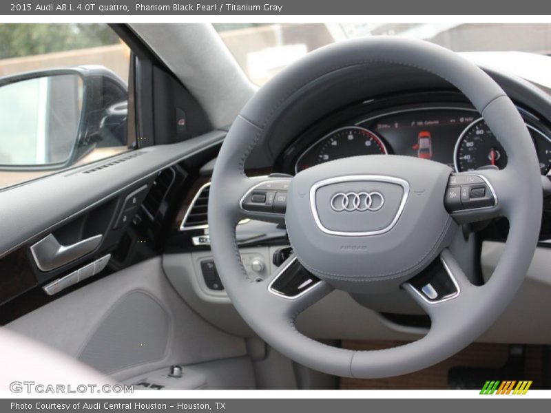 Phantom Black Pearl / Titanium Gray 2015 Audi A8 L 4.0T quattro