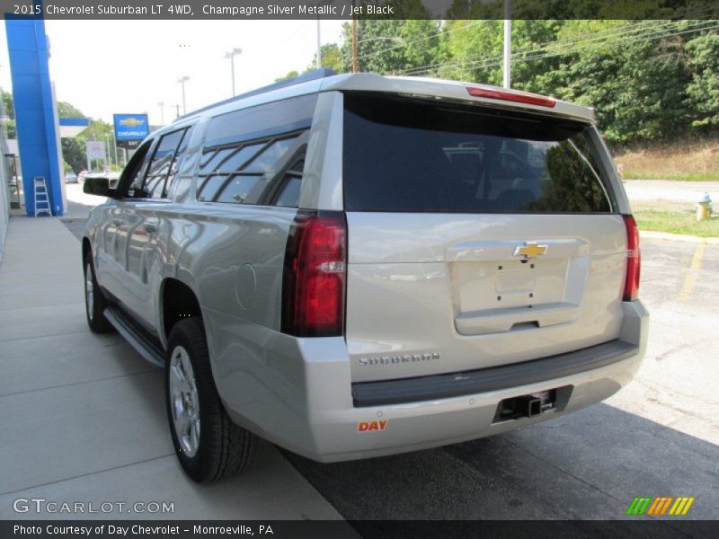 Champagne Silver Metallic / Jet Black 2015 Chevrolet Suburban LT 4WD