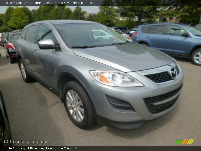 Liquid Silver Metallic / Black 2010 Mazda CX-9 Touring AWD