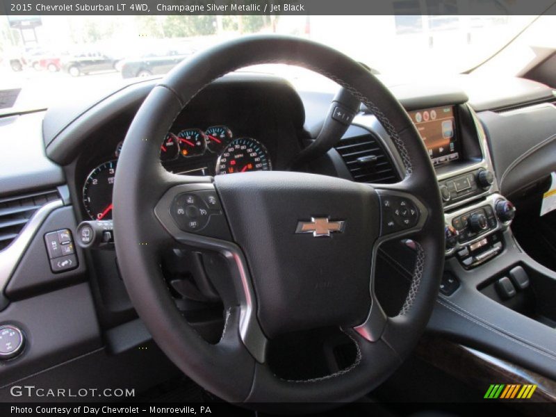 Champagne Silver Metallic / Jet Black 2015 Chevrolet Suburban LT 4WD