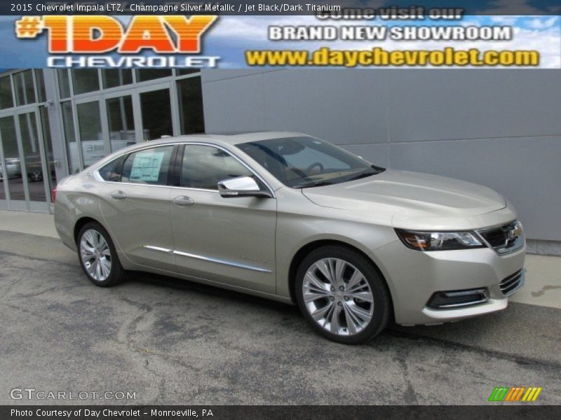 Champagne Silver Metallic / Jet Black/Dark Titanium 2015 Chevrolet Impala LTZ