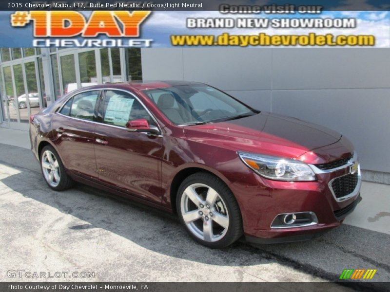 Butte Red Metallic / Cocoa/Light Neutral 2015 Chevrolet Malibu LTZ
