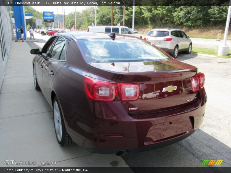 Butte Red Metallic / Cocoa/Light Neutral 2015 Chevrolet Malibu LTZ