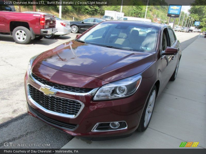 Butte Red Metallic / Cocoa/Light Neutral 2015 Chevrolet Malibu LTZ