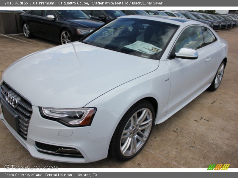 Glacier White Metallic / Black/Lunar Silver 2015 Audi S5 3.0T Premium Plus quattro Coupe