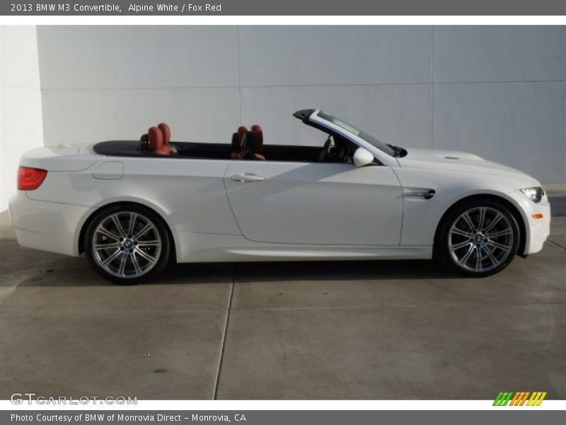 Alpine White / Fox Red 2013 BMW M3 Convertible