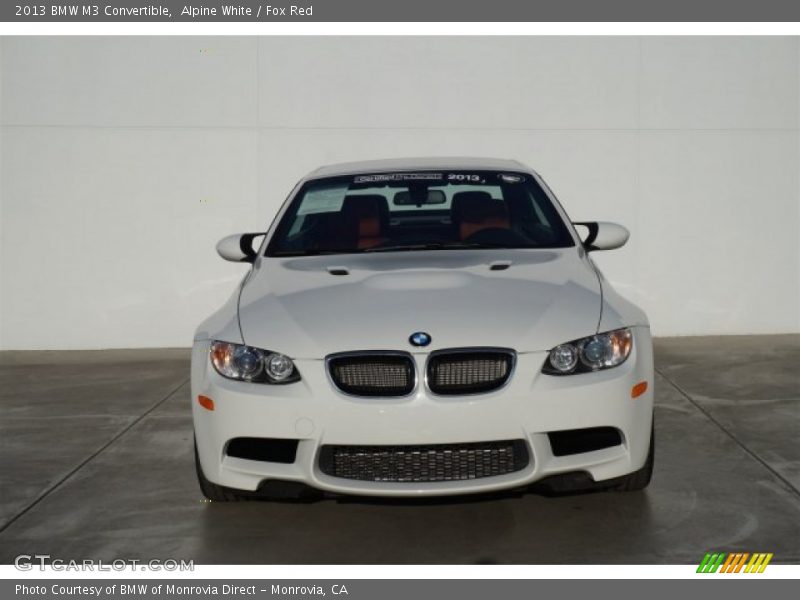 Alpine White / Fox Red 2013 BMW M3 Convertible