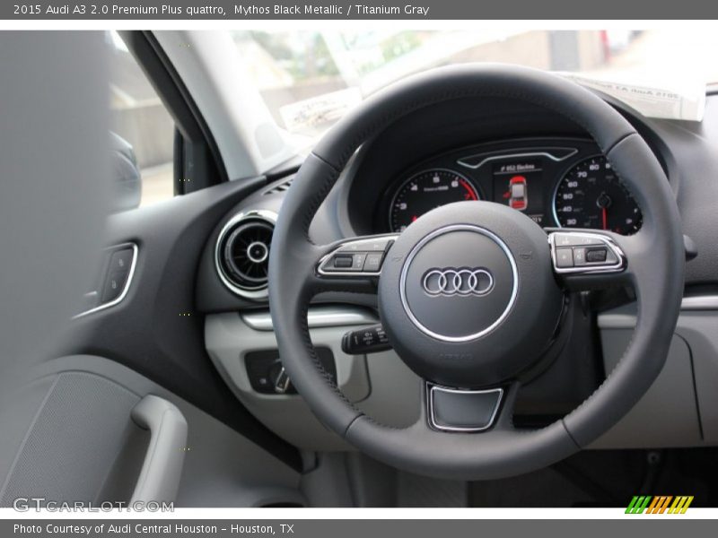 Mythos Black Metallic / Titanium Gray 2015 Audi A3 2.0 Premium Plus quattro